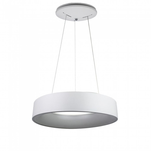 [3992] [VQ22639921] LÁMPARA DE TECHO COLGANTE DE DISEÑO LED 20W REGULABLE CUERPO BLANCO 3000K