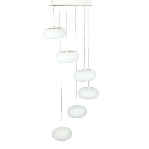 [40011] [VQ226400111] LÁMPARA DE TECHO COLGANTE DE DISEÑO LED 76W 6 GLOBOS REGULABLE BLANCO 3000K