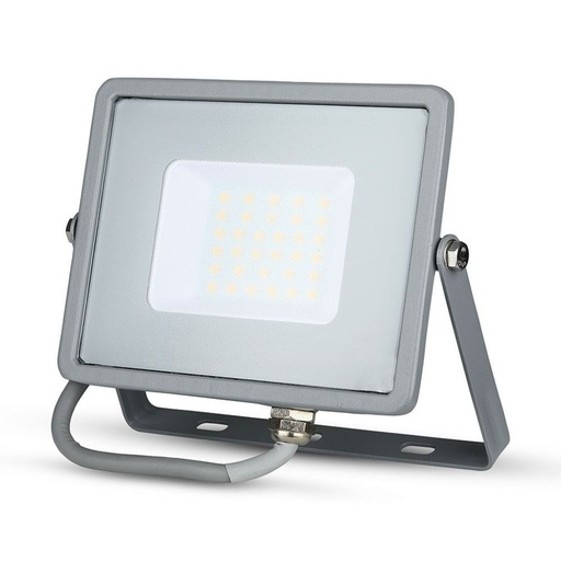 [454] [VQ2264541] PROYECTOR LED V-TAC 30W CHIP SAMSUNG 2400LM 100° COLOR GRIS IP65 3000K