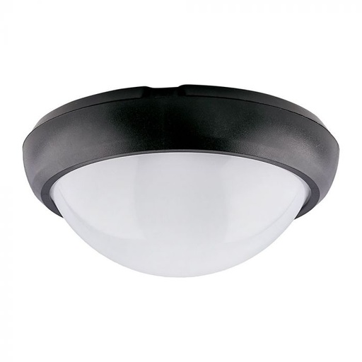 [5052] ¬[VZ10104] PLAFÓN LED 12W CUERPO NEGRO REDONDO IP54 4500K
