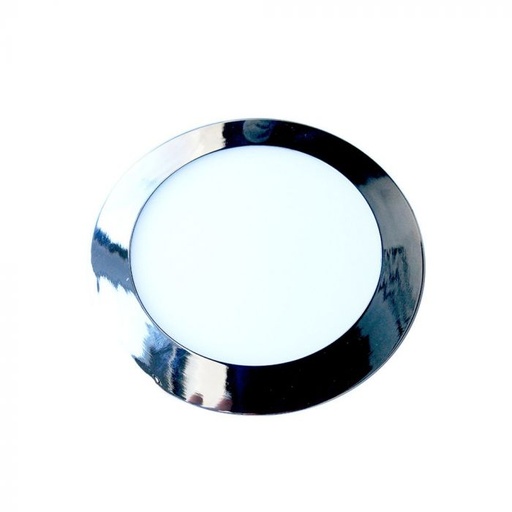 [6334] ¬[VZ12668] DOWNLIGHT LED 6W SLIM CROMADO REDONDO 3000K