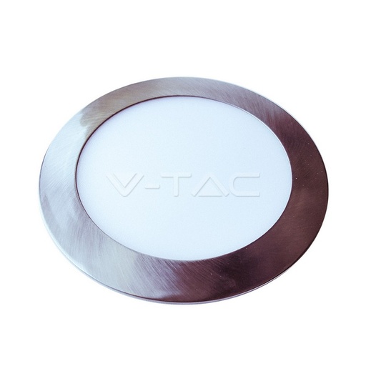 [6338] ¬[VZ12676] DOWNLIGHT LED 6W SAT. NIQUEL EXTRAFINO REDONDO 4500K