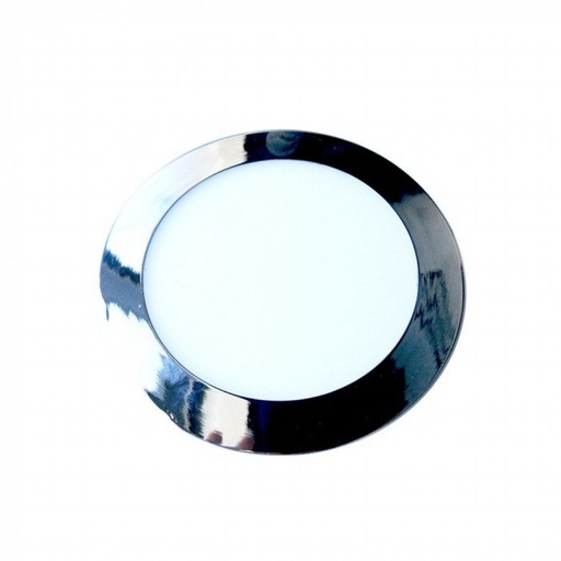 [6340] ¬[VZ12680] DOWNLIGHT LED 12W SLIM CROMO CUERPO REDONDO 3000K