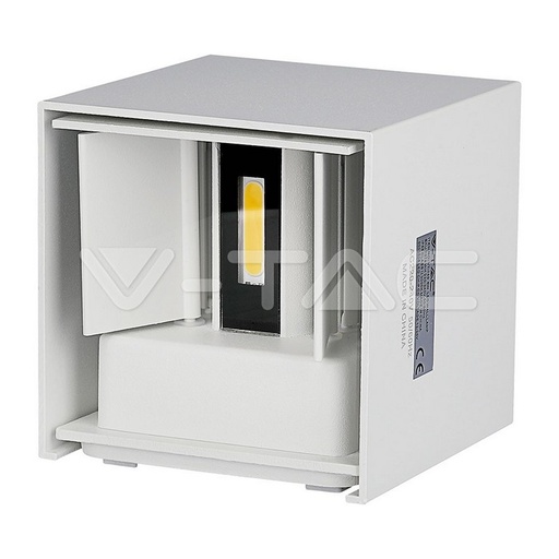 [7079] #[VZ14158] APLIQUE DE PARED LED 6W CUERPO BLANCO CUADRADO IP65 3000K