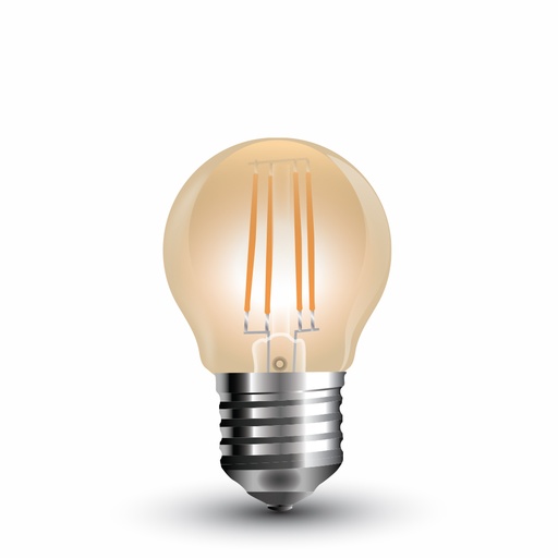 [7100] #[VZ14200] BOMBILLA LED 4W FILAMENTO E27 G45 ÁMBAR 2200K