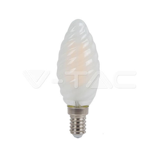 [71091] ¬[VZ142182] BOMBILLA LED V-TAC E14 TIPO VELA 4W FILAMENT 400LM 6400K