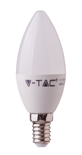 [7198] ¬[VZ14396] BOMBILLA LED V-TAC E14 TIPO VELA 3W SMD 250LM 6400K