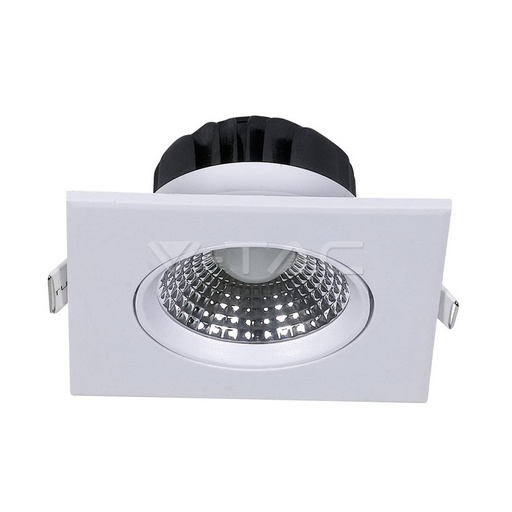 [7332] ¬[VZ14664] DOWNLIGHT LED 5W CUADRADO CAMBIO DE ÁNGULO CUERPO BLANCO 3000K