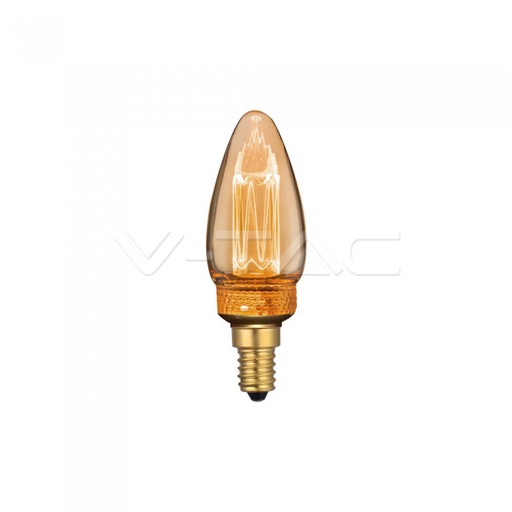 [7472] ¬[VZ14944] BOMBILLA LED V-TAC E14 TIPO VELA 2W FILAMENT 65LM 1800K