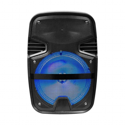[7735] ¬[VZ15470] ALTAVOZ PORTÁTIL RECARGABLE 15W + MICRÓFONO MANDO RF RGB 8 PULGADAS
