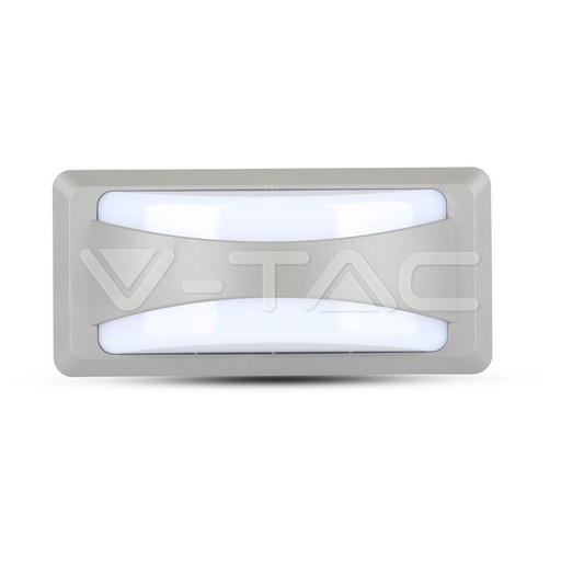 [8245] #[VZ16490] APLIQUE PARA EXTERIOR LED 12W CON MAMPARA CUERPO GRIS IP65 3000K