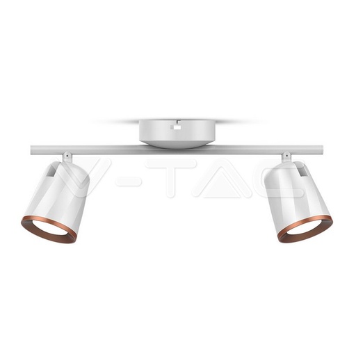 [8256] ¬[VZ16512] APLIQUE LED DE TECHO 6W DOBLE FOCO CUERPO BLANCO 4000K