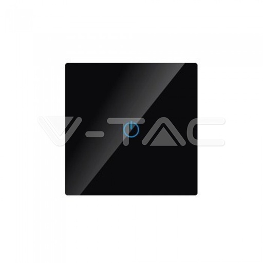 [8385] ¬[VZ16770] INTERRUPTOR TÁCTIL 1 BOTÓN CRISTAL NEGRO