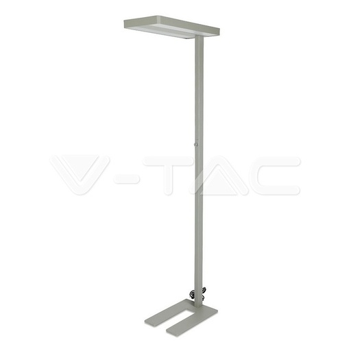 [8523] ¬[VZ17046] LÁMPARA DE PIE LED 80W REGULABLE CUERPO REDONDO COLOR PLATA 4000K