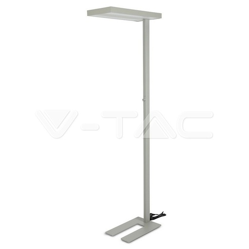 [8525] ¬[VZ17050] LÁMPARA DE PIE LED 80W REGULABLE CUERPO CUADRADO COLOR PLATA 4000K