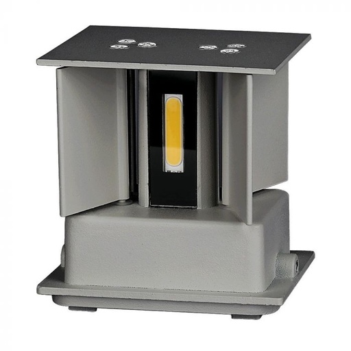[8531] ¬[VZ17062] APLIQUE LED 12W CUERPO GRIS CUADRADO 3000K