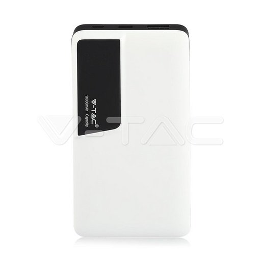 [8870] ¬[VZ17740] POWER BANK 10000MAH CON PANTALLA DIGITAL & USB TIPO C BLANCO