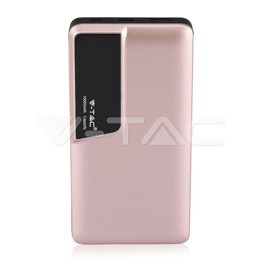 [8873] ¬[VZ17746] POWER BANK 10000MAH CON PANTALLA DIGITAL & USB TIPO C ORO ROSADO
