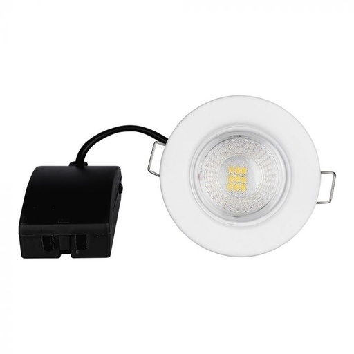 [8887] ¬[VZ17774] DOWNLIGHT LED 5W IGNÍFUGO MONTAJE SAMSUNG CHIP -BLANCO 10UNDS/PACK REGULABLE 3000K