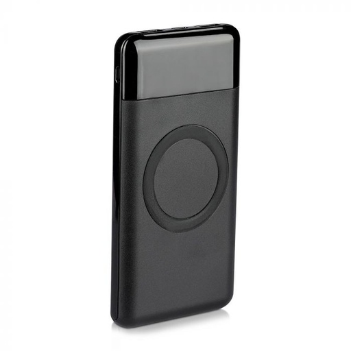 [8905] ¬[VZ17810] WIRELESS POWER BANK 10000 MAH WITH DUAL USB+TIPO C PANTALLA LED NEGRA