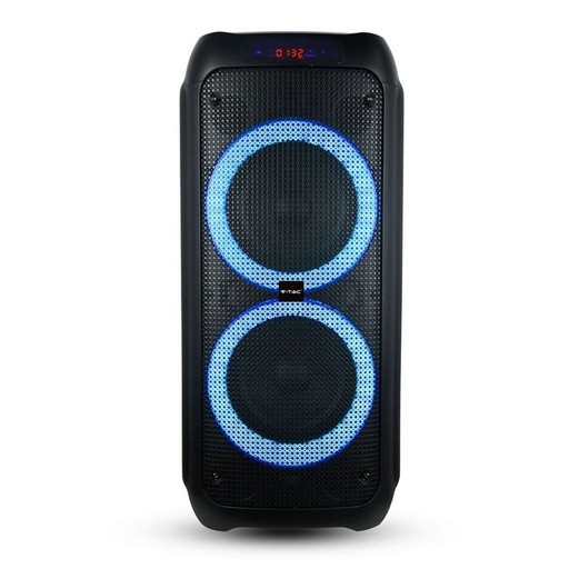 [8980] ¬[VZ17960] ALTAVOZ DE CARRO RECARGABLE 40 W CON UN MICRÓFONO CON CABLE CONTROL DE RF RGB 2 * 8 PULGADAS
