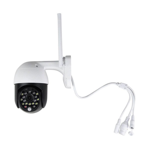 [8989] ¬[VZ17978] CÁMARA IP WI-FI PARA EXTERIORES CON LUCES ROJOS & AZULES 3MP IP65 DOMO