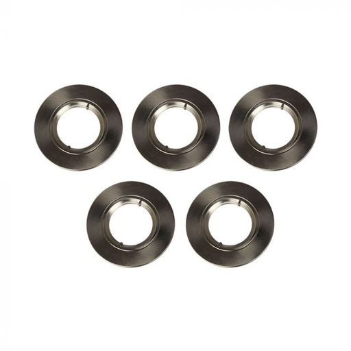 [11237] ¬[VZ22474] EMBELLECEDOR PARA DOWNLIGHT RESISTENTE AL FUEGO-NIQUEL SATINADO IP65 5 UNID.S/PACK