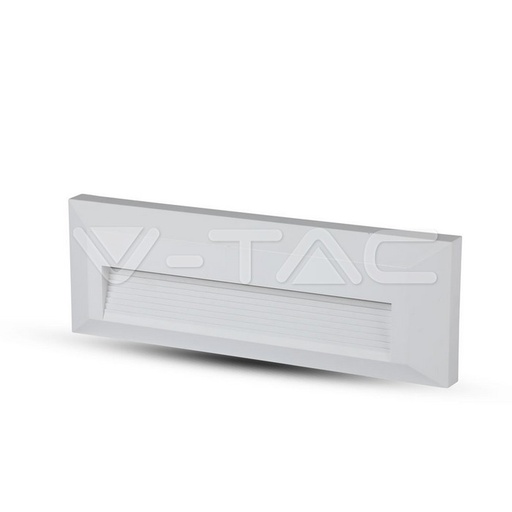 [1326] ¬[VZ2652] BALIZA LED 3W CUERPO BLANCO RECTANGULAR IP65 4000K