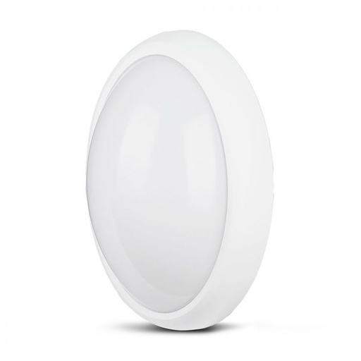 [1353] ¬[VZ2706] PLAFÓN LED 12W IP54 ÓVALO CUERPO BLANCO 6400K