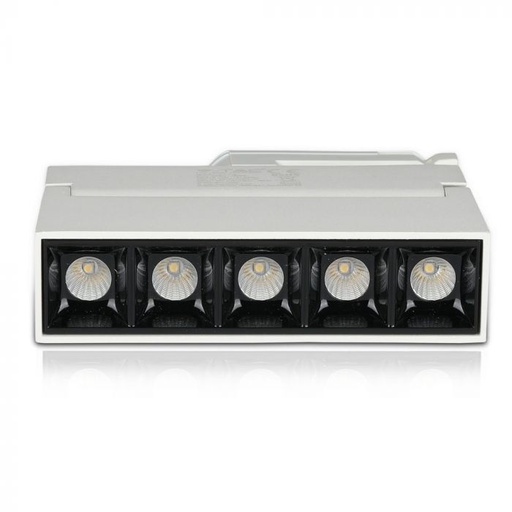 [20003] ¬[VZ40006] FOCO DE CARRIL LINEAL LED 12W CHIP SAMSUNG CUERPO BLANCO 2700K