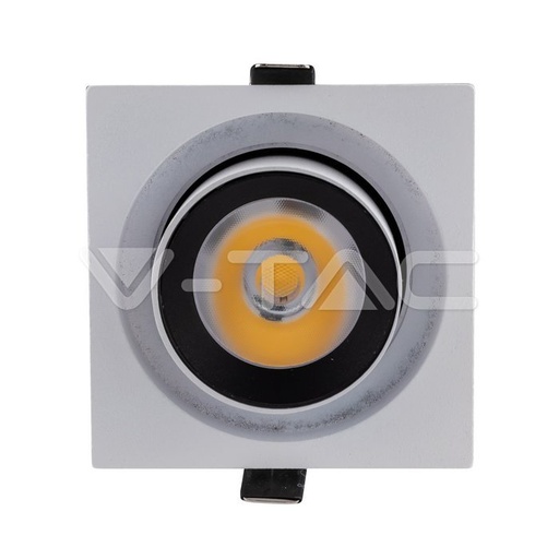 [20049] ¬[VZ40098] DOWNLIGHT LED 18W REGULABLE CHIP SAMSUNG CUERPO BLANCO&NEGRO 4000K