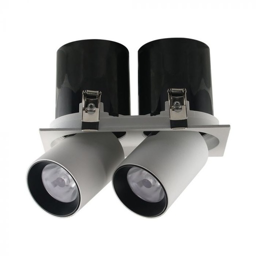 [20050] ¬[VZ40100] DOWNLIGHT LED 2 X18W CHIP SAMSUNG CUERPO BLANCO-NEGRO 4000K REGULABLE