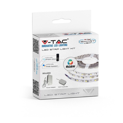 [2584] ¬[VZ5168] KIT TIRA LED 12V 10W/M IP20 COMPATIBLE CON ALEXA & GOOGLE HOME RGB