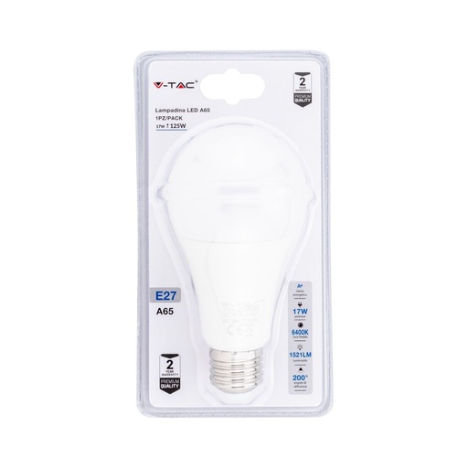 [2823] ¬[VZ5646] BOMBILLA LED E27 17W A65 6400K