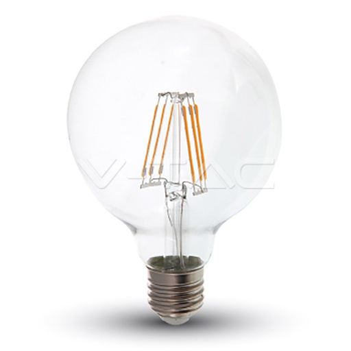 [294] ¬[VZ588] BOMBILLA LED V-TAC E27 G95 6W CHIP SAMSUNG 806LM 2700K