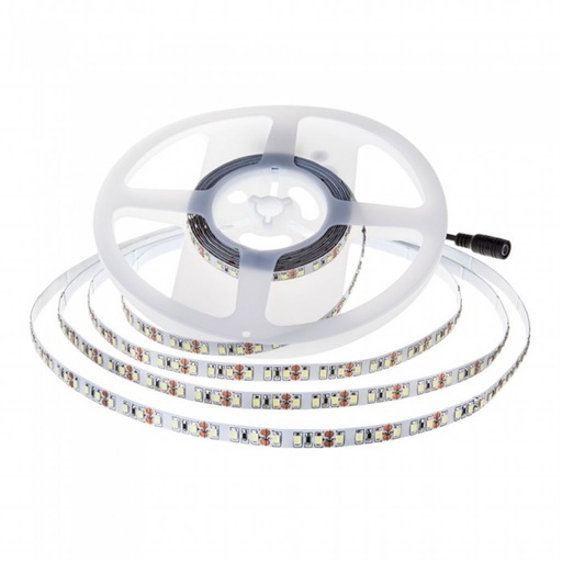 [323] ¬[VZ646] TIRA LED V-TAC 12V DC 12W SMD2835 SAMSUNG CHIP 120LED/M 1200LM/M PCB 10MM CRI>80 IP20 3000K (Rollo de 5m)