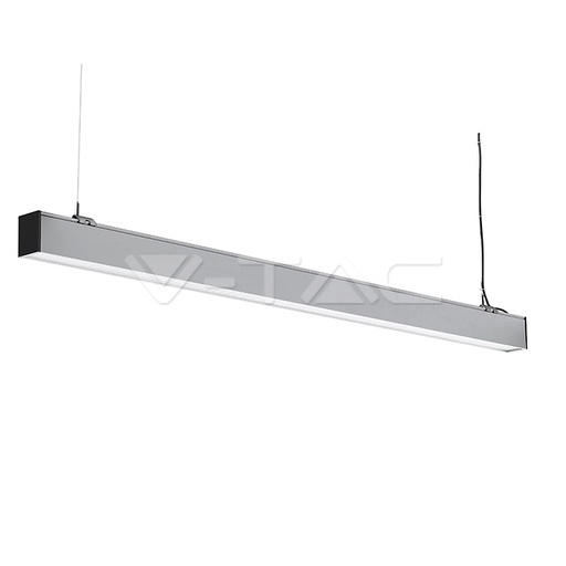 [384] ¬[VZ768] LUMINARIAS LINEALES LED 40W PARA MONTAJE SUSPENDIDO CHIP SAMSUNG COLOR PLATA 4000K