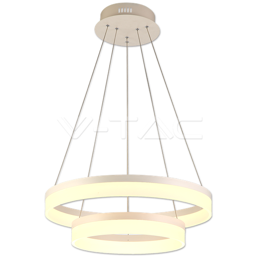 [3870] ¬[VZ7740] LÁMPARA COLGANTE LED 70W ANILLO DOBLE 3000K