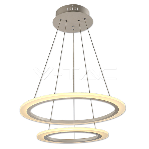 [3872] ¬[VZ7744] LÁMPARA COLGANTE LED 60W ANILLO DOBLE 3000K
