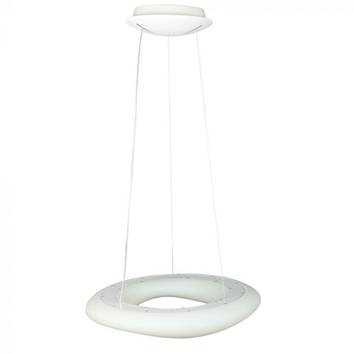 [3958] ¬[VZ7916] LÁMPARA COLGANTE DE DISEÑO LED 32W REDONDO D:460 REGULABLE CUERPO BLANCO CAMBIO DE COLORES