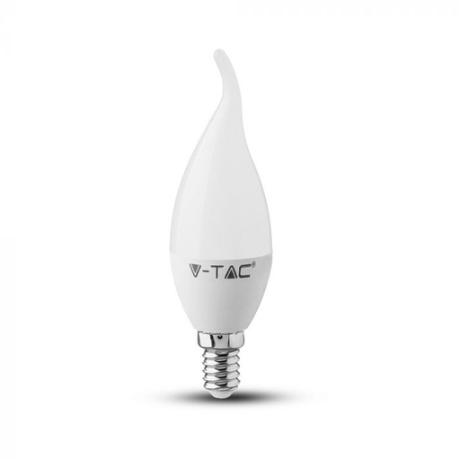 [4164] ¬[VZ8328] BOMBILLA LED V-TAC E14 TIPO VELA LLAMA 4W SMD 350LM 220° 2700K