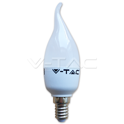 [4351] ¬[VZ8702] BOMBILLA LED 6W E14 TIPO VELA FORMA DE LLAMA 2700K