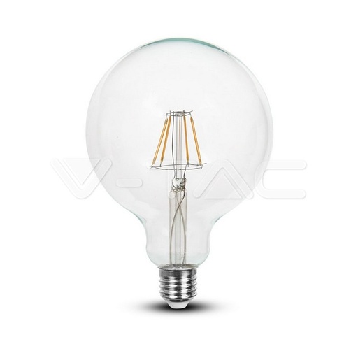 [4399] ¬[VZ8798] BOMBILLA LED V-TAC E27 G125 4W FILAMENT 320LM 2700K
