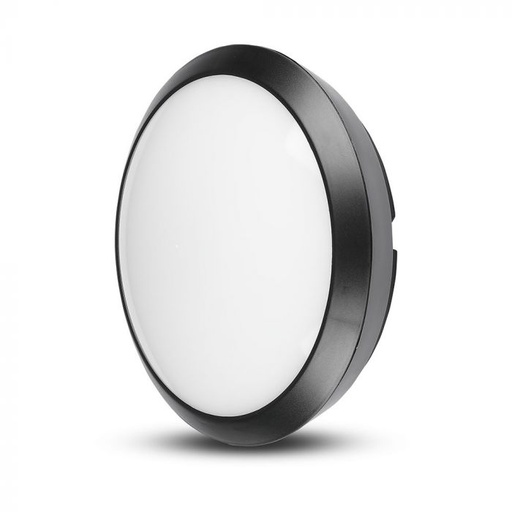 [4981] ¬[VZ9962] PLAFÓN LED 12W CON SENSOR CUERPO NEGRO IP54 2700K
