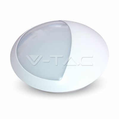 [4986] ¬[VZ9972] PLAFÓN LED 12W HALF REDONDO CUERPO BLANCO IP66 4000K