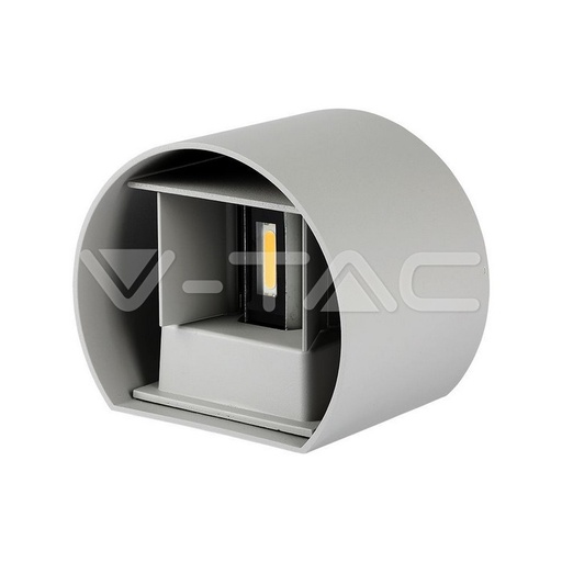 [217092] [VQ2262170921] APLIQUE 6W CON CHIP BRIDGLUX CUERPO GRIS REDONDO IP65 4000K
