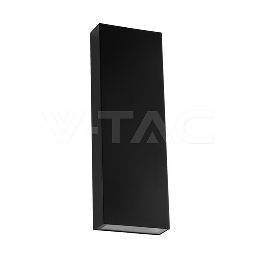 [23760] [VQ226237601] APLIQUE DE PARED LED 8W UP/DOWN CUERPO NEGRO 4000K IP65