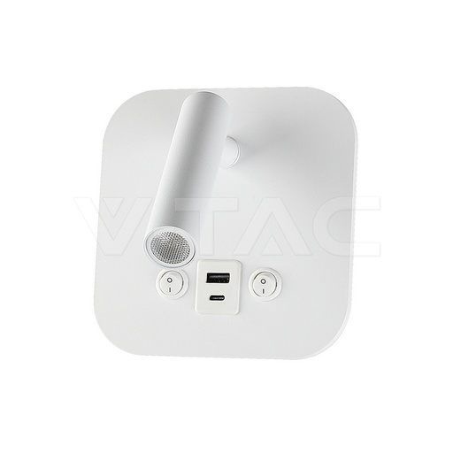 [240026] [VQ2262400261] APLIQUE LED DE PARED 8W CREE CHIP CUERPO BLANCO 3000K IP20
