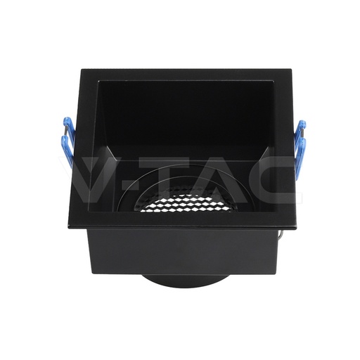 [23764] [VQ226237641] ARO PARA GU10 CUADRADO CUERPO NEGRO CON ANTIDESLUMBRANTE TIPO PANAL