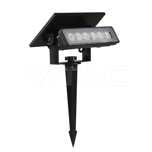 [23757] [VQ226237571] PIQUETA LED SOLAR 0.9W CUERPO NEGRO IP65 3000K